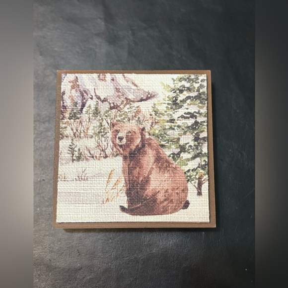 Rustic Wildlife Tapestry like Canvas Art Set - Picture 2 of 10